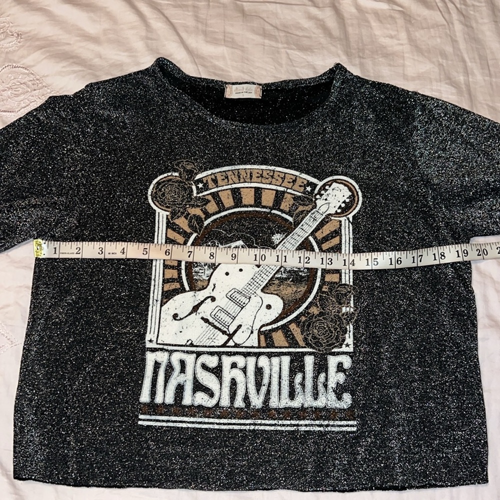 Altar’d State Sparkly Nashville Tennessee Graphic Crop Top Size S - Picture 6 of 8